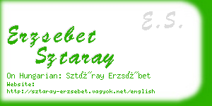 erzsebet sztaray business card